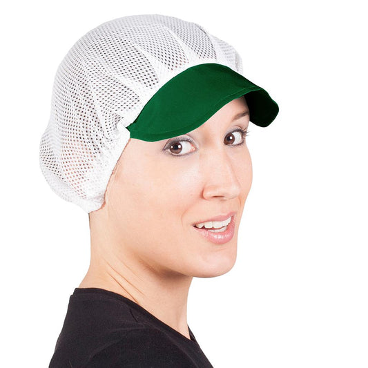 415000-118 - GORRO MUJER REJILLA VISERA COLOR (PAQ. 10 UNID) VERDE BOTELLA
