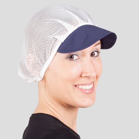 415000-104 - GORRO MUJER REJILLA VISERA COLOR (PAQ. 10 UNID) MARINO