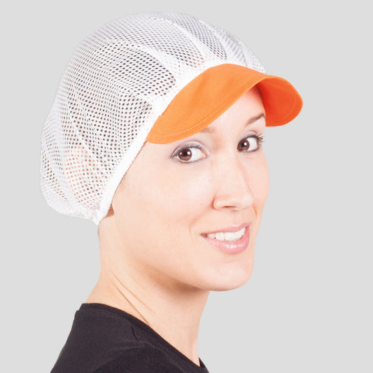 415000-116 - GORRO MUJER REJILLA VISERA COLOR (PAQ. 10 UNID) NARANJA