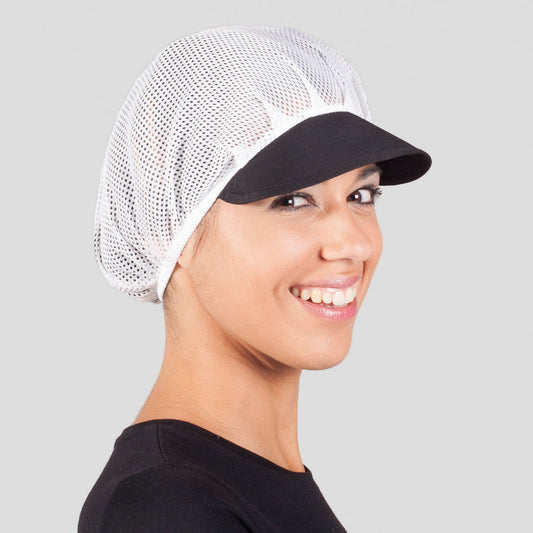 415000-001 - GORRO MUJER REJILLA VISERA COLOR (PAQ. 10 UNID) NEGRO