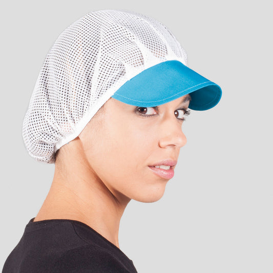 415000-115 - GORRO MUJER REJILLA VISERA COLOR (PAQ. 10 UNID) TURQUESA
