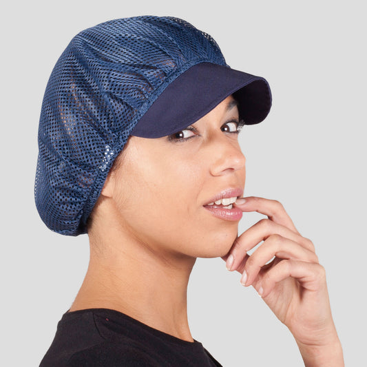 416000-104 - GORRA MUJER REJILLA Y VISERA COLOR (PAQ. 10 UNID.) MARINO