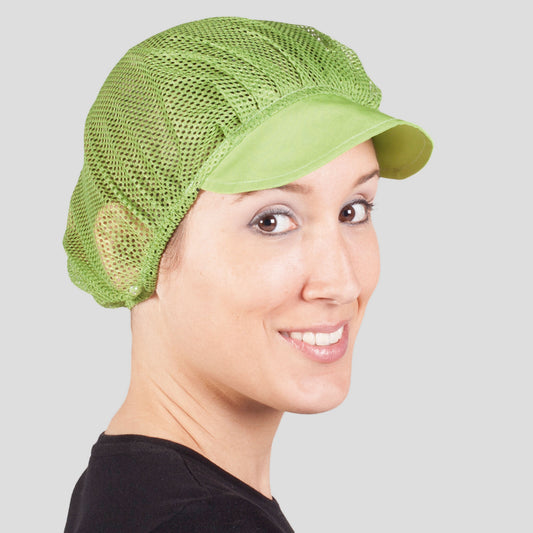416000-127 - GORRA MUJER REJILLA Y VISERA COLOR (PAQ. 10 UNID.) PISTACHO