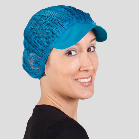 416000-115 - GORRA MUJER REJILLA Y VISERA COLOR (PAQ. 10 UNID.) TURQUESA