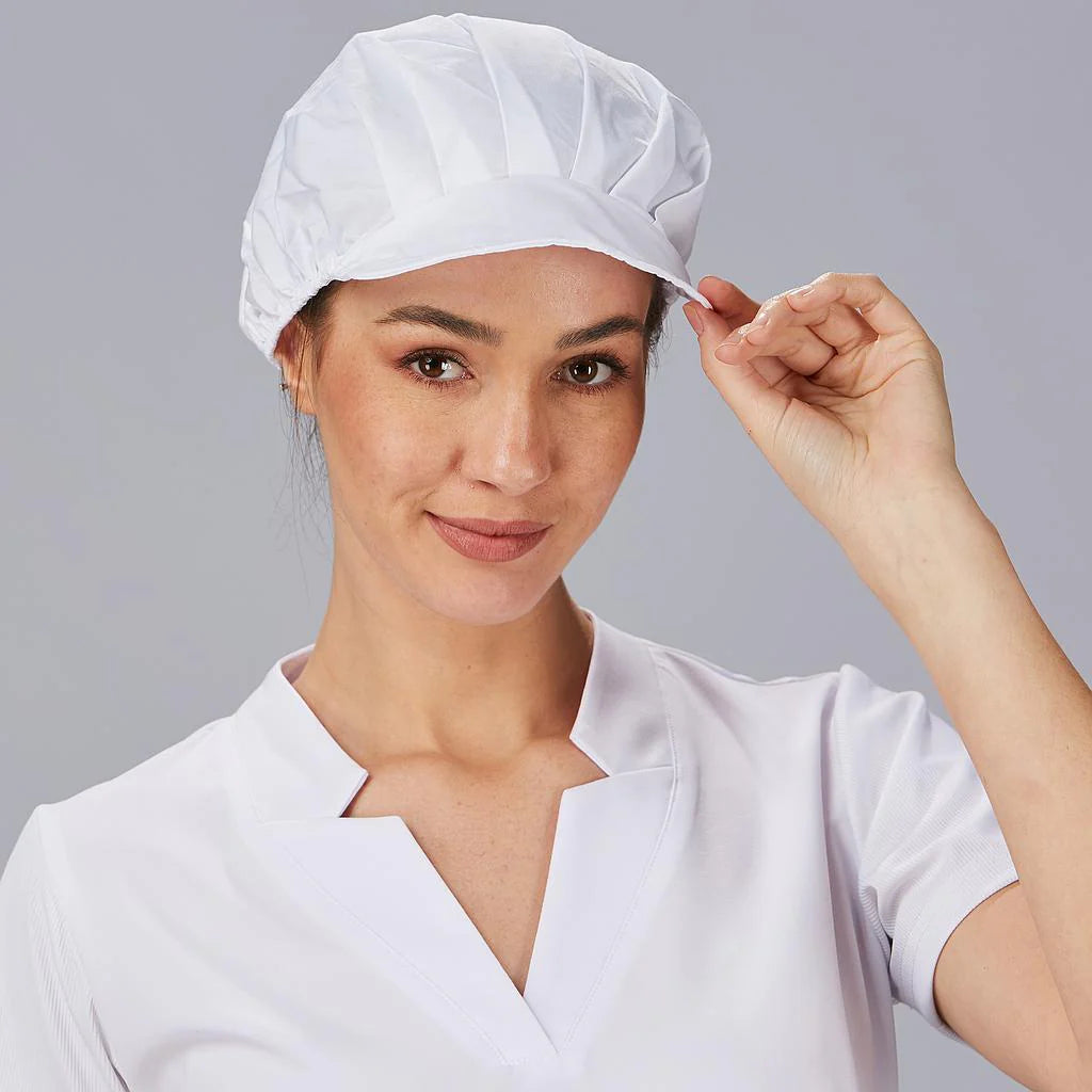 420000-101 - GORRA MUJER POPELIN BLANCA (PAQ. 10 UNID)