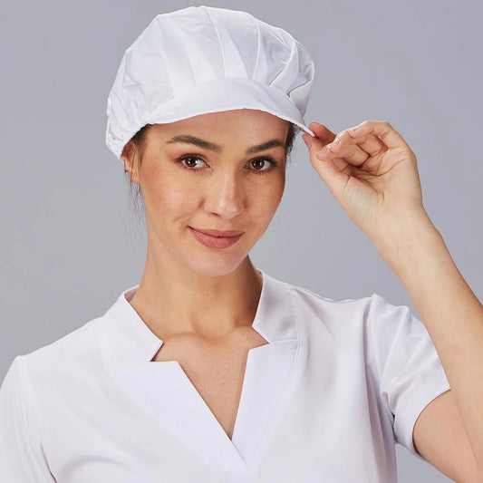 420000-101 - GORRA MUJER POPELIN BLANCA (PAQ. 10 UNID)