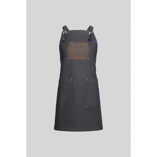 430177-151 - DELANTAL PETO SCUBA NEGRO C/TERRACOTA