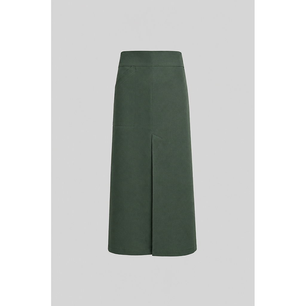 443160-168 - DELANTAL LARGO DUNA VERDE OLIVA