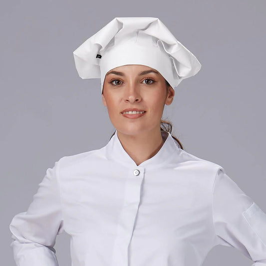 445V00-101 - GORRO GRAN CHEF BLANCO CON VELCRO