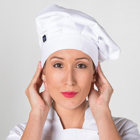 445V00-101 - GORRO GRAN CHEF BLANCO CON VELCRO