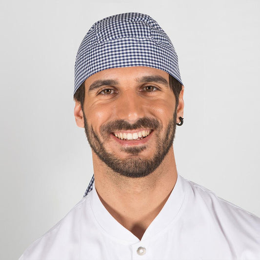 447100-202 - GORRO PIRATA VICHY CUADRO MARINO