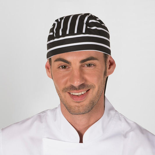 447100-706 - GORRO PIRATA ESTAMPADO RAYAS NEGRO/BLANCO