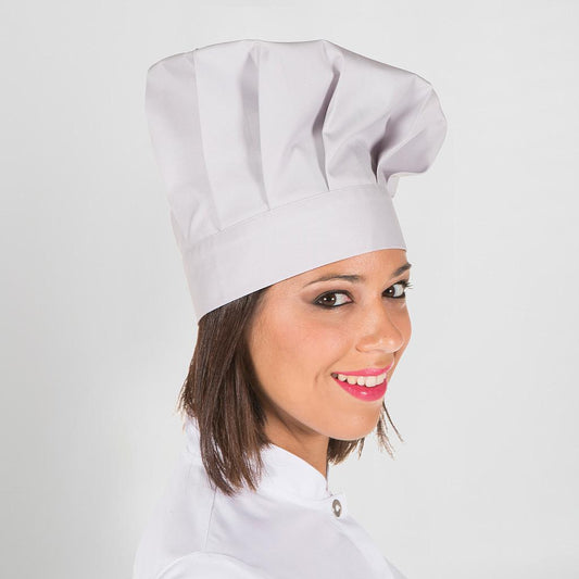 4481V0-117 - GORRO GRAN CHEF CON VELCRO GRIS PERLA