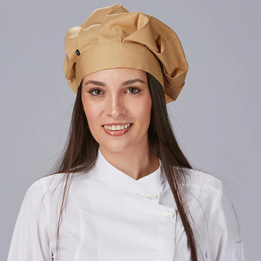 4481V0-141 - GORRO GRAN CHEF CON VELCRO CREMA