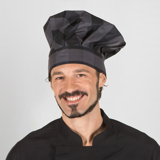 4482V0-776 - GRAN CHEF ESTAMPADO VELCRO CUADRO NEGRO/GRIS