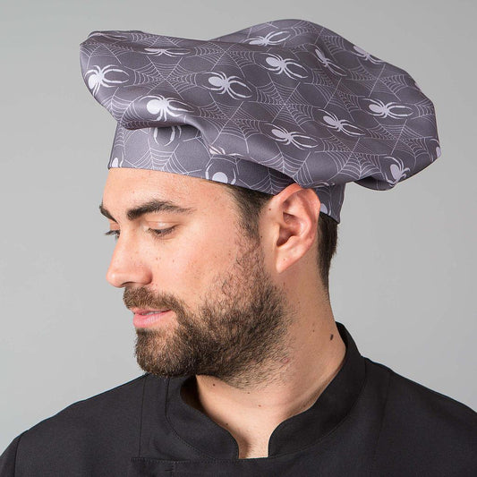 448900-4113 - GORRO GRAN CHEF VELCRO ARAÑA GRIS