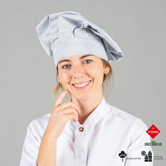 450100-117 - GORRO GRAN CHEF TEJIDO RECICLADO Y ORGANICO KLOPMAN GRIS PERLA