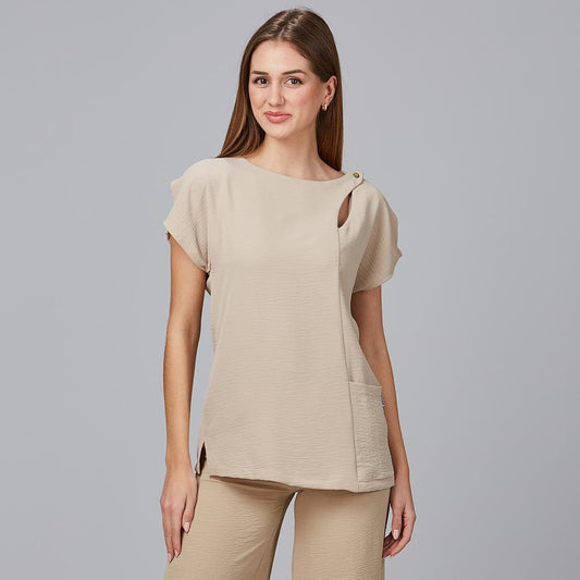 600024-110 - BLUSA MUJER BAMBULA PIMPINELA BEIGE