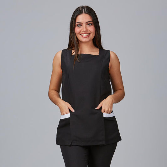 600032-001 - BLUSA MUJER SISA CUADRADA LANTANA NEGRO