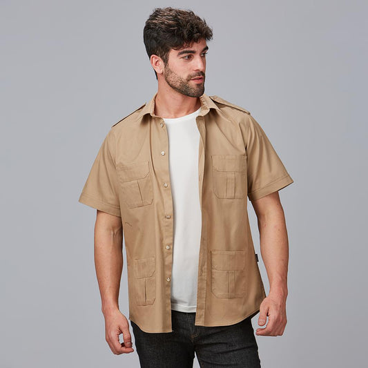 600054-151 - CAMISA UNISEX 4 BOLSILLOS ACIRON CAMEL