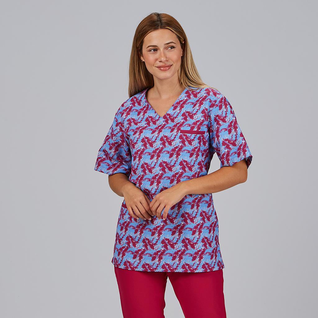 600071-2919 - BLUSA UNISEX MIKA DIGITAL FRAMBUESA
