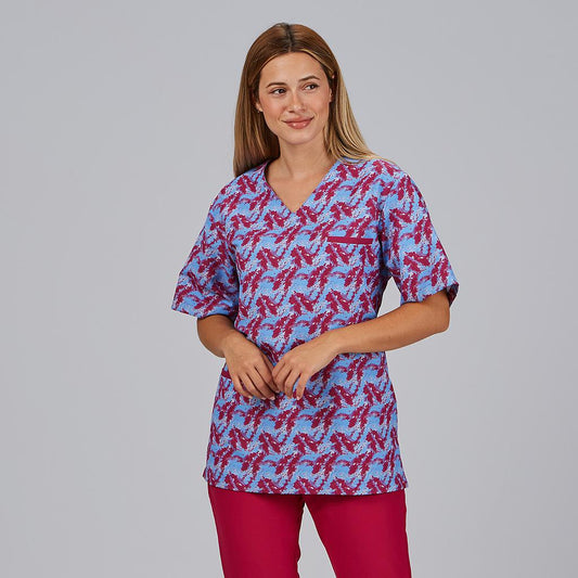 600071-2919 - BLUSA UNISEX MIKA DIGITAL FRAMBUESA