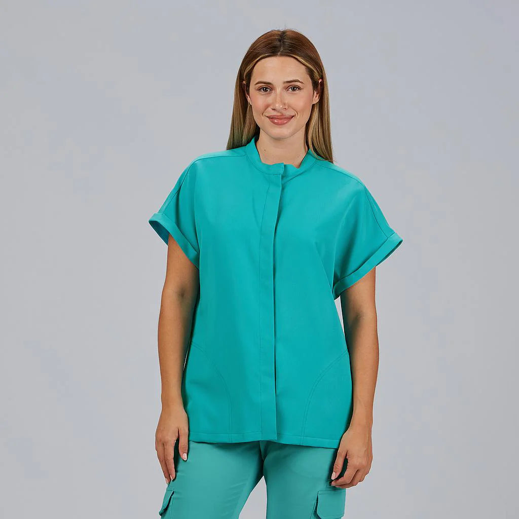 600073-115 - BLUSA ABIERTA MUJER DEBORA TURQUESA