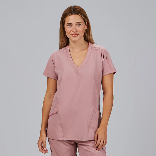 600074-157 - BLUSA MUJER CUELLO CANALE M/C NANCY NUDE