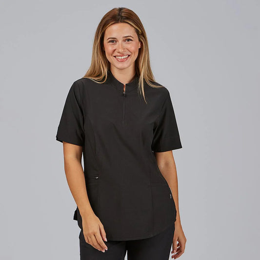 600076-001 - BLUSA MUJER CREMALLERA ESCOTE M/C MARA NEGRO