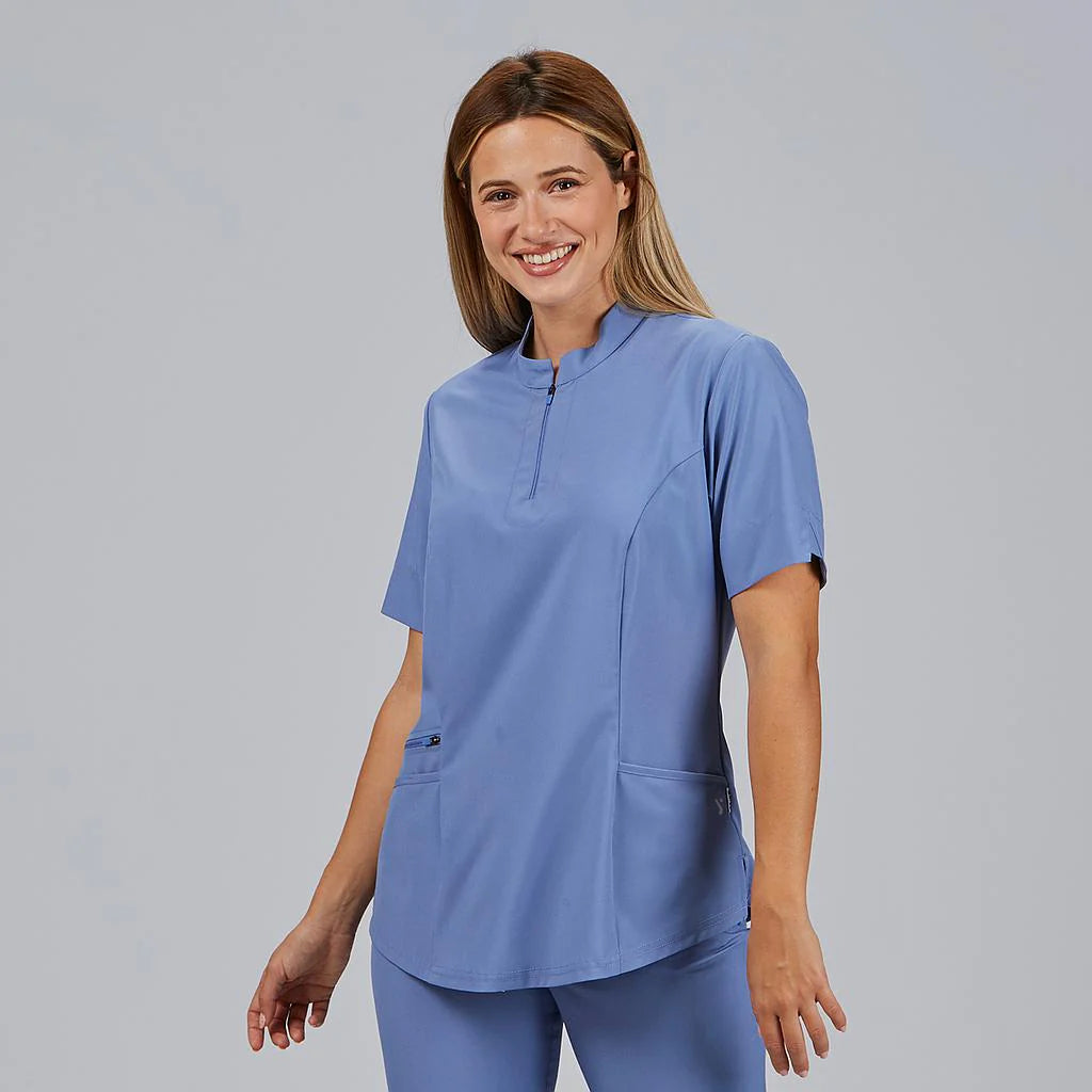 600076-107 - BLUSA MUJER CREMALLERA ESCOTE M/C MARA CELESTE