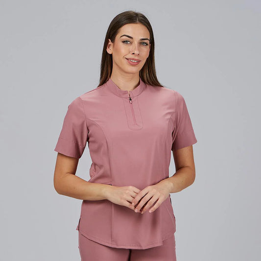 600076-157 - BLUSA MUJER CREMALLERA ESCOTE M/C MARA NUDE