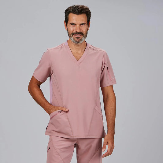 600077-157 - BLUSA HOMBRE CUELLO CANALE M/C RUBEN NUDE