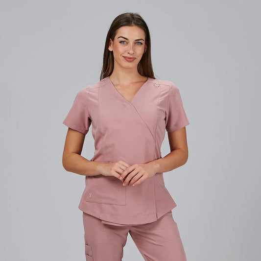 600079-157 - BLUSA MUJER FRUNCIDO ESPALDA M/C ELIRA NUDE