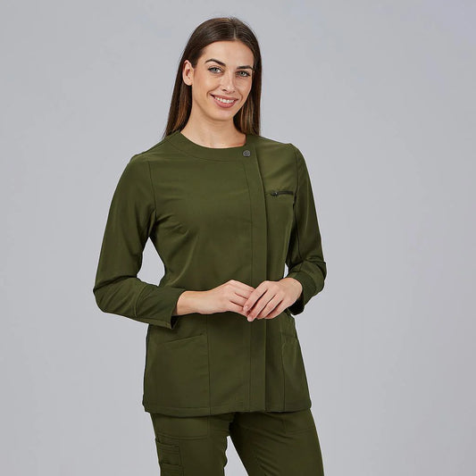 600081-154 - BLUSA MUJER ABIERTA M/L MARINA VERDE MUSGO