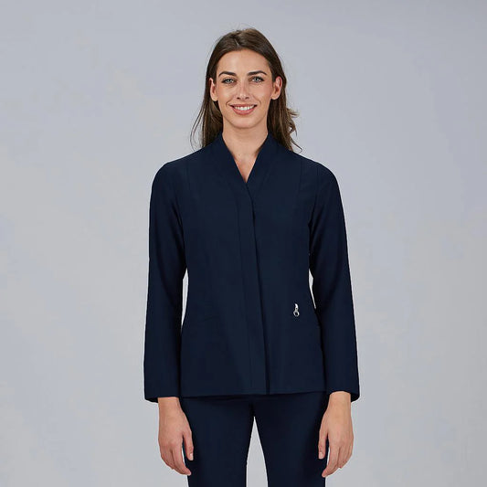 600083-104 - BLUSA MUJER BOTON OCULTO M/L ANA MARINO