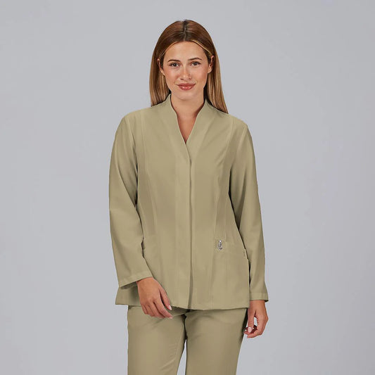 600083-142 - BLUSA MUJER BOTON OCULTO M/L ANA ARENA