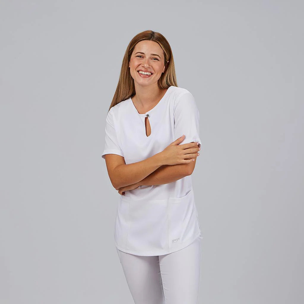 600084-101 - BLUSA MUJER ESCOTE LAGRIMA M/C MARIA BLANCO