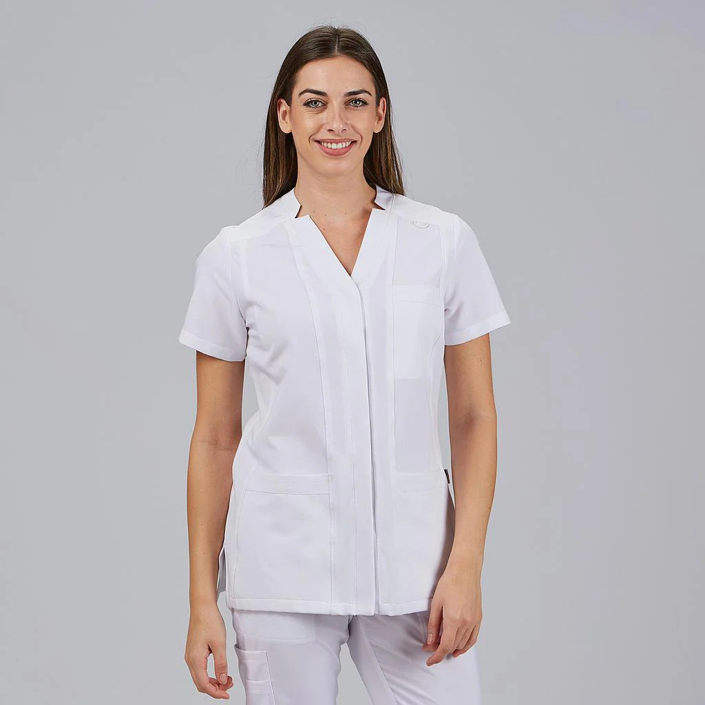 600086-101 - BLUSA MUJER ABIERTA M/C MARLA BLANCO