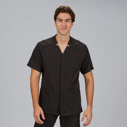 600088-001 - BLUSA HOMBRE ABIERTA M/C ALFRED NEGRO