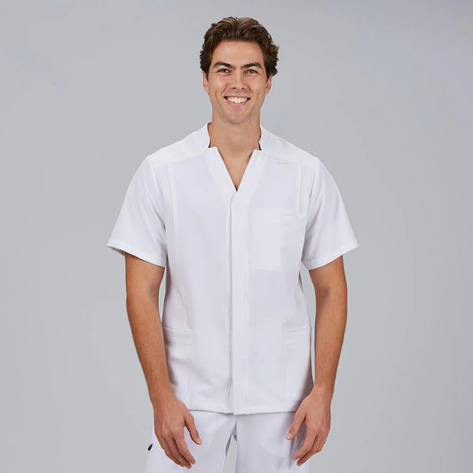 600088-101 - BLUSA HOMBRE ABIERTA M/C ALFRED BLANCO