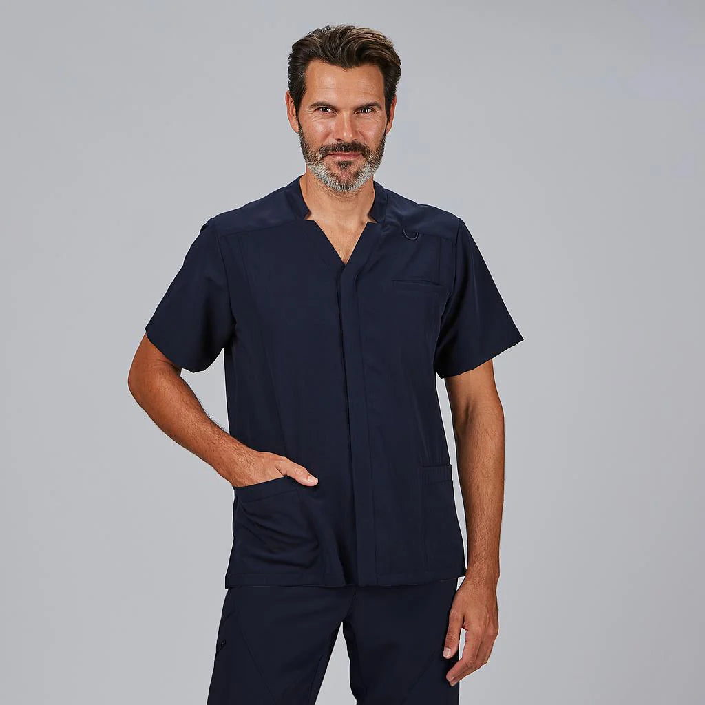 600088-165 - BLUSA HOMBRE ABIERTA M/C ALFRED AZUL PROFUNDO