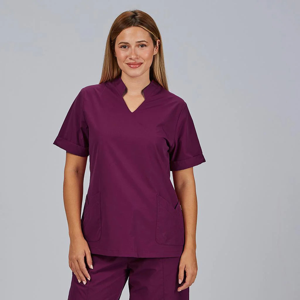 600091-119 - BLUSA MUJER CERRADA BOLSILLOS M/C MAY MALVA