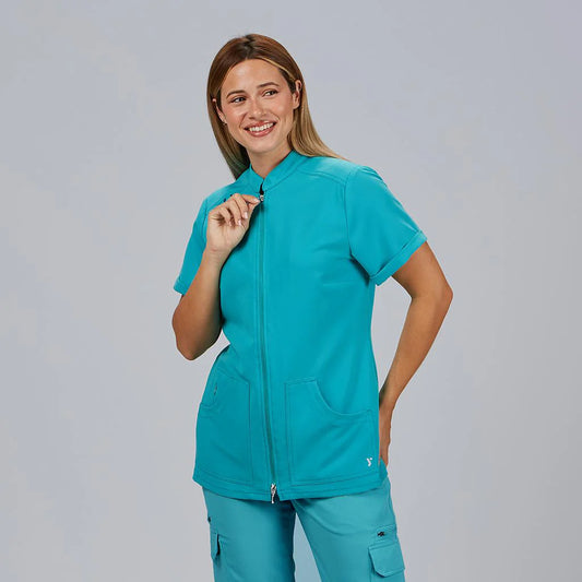 600096-115 - BLUSA MUJER ABIERTA AMY TURQUESA