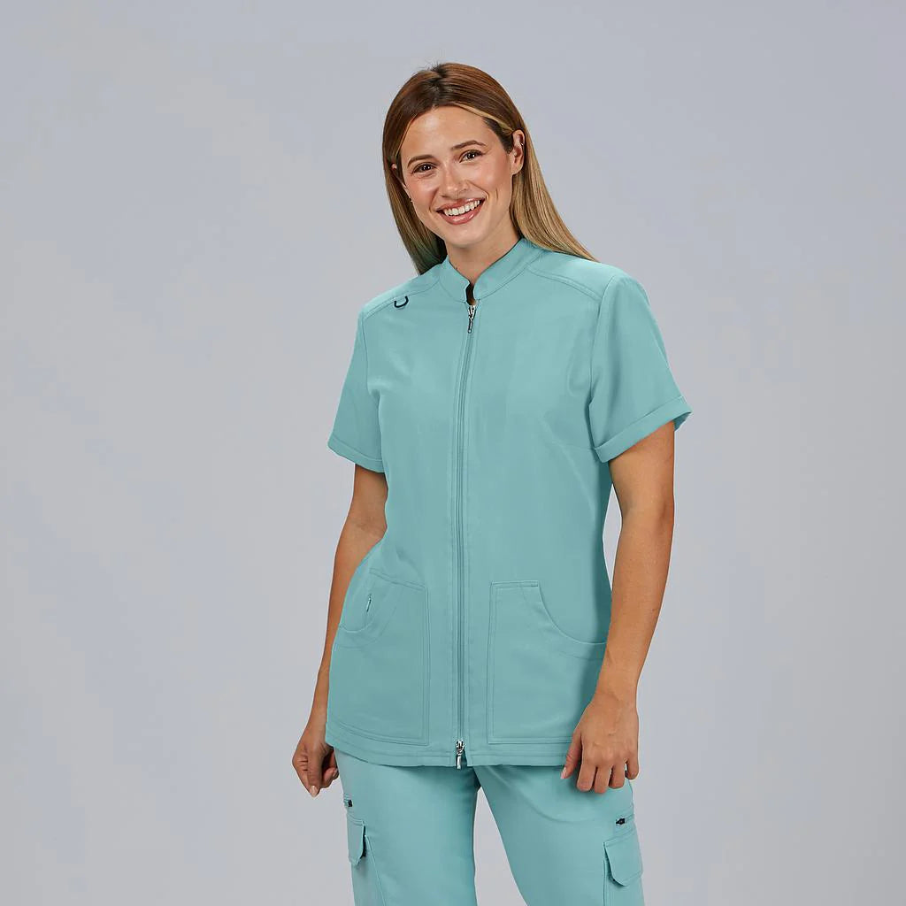 600096-143 - BLUSA MUJER ABIERTA AMY AGUA MARINA