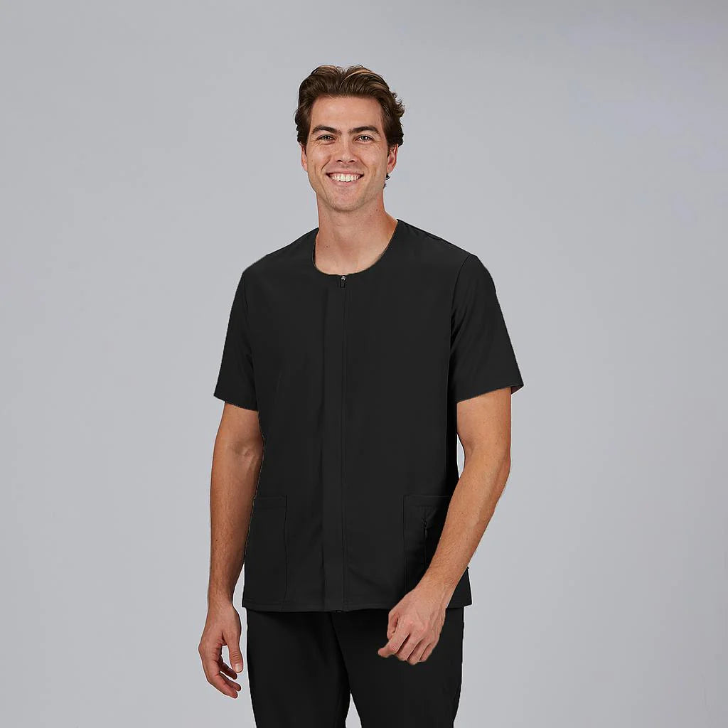 600101-001 - BLUSA HOMBRE CREMALLERA ESCOTE CAJA M/C JOAN NEGRO