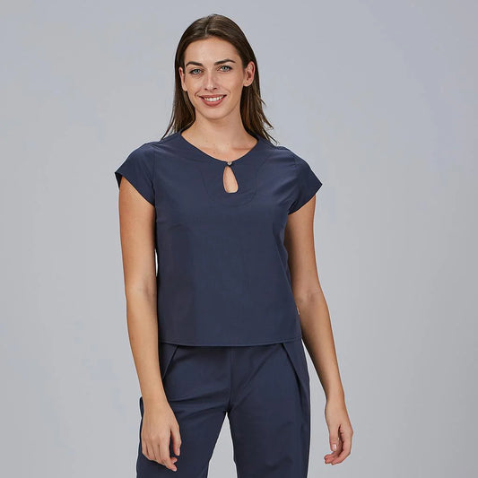 600104-104 - BLUSA MUJER ESCOTE LAGRIMA M/C PETRA MARINO