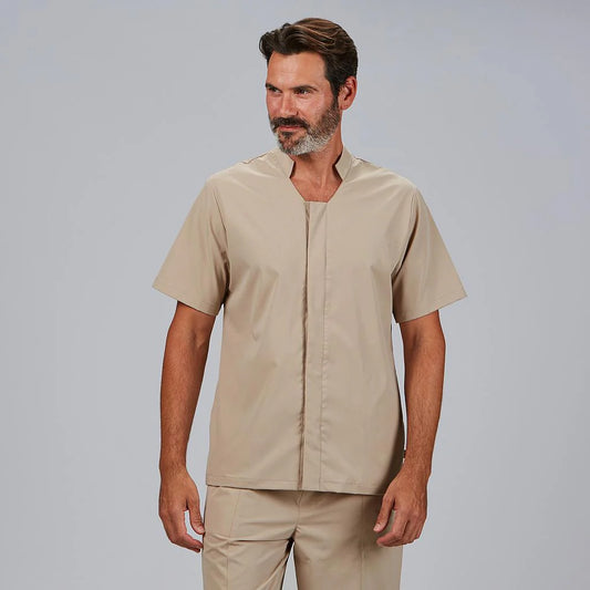 600105-142 - BLUSA HOMBRE BOTON OCULTO M/C MARC ARENA