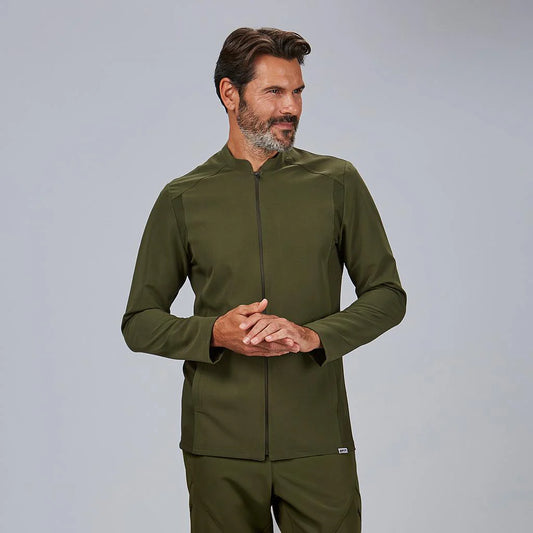 600106-154 - BLUSA HOMBRE CREMALLERA M/L BIEL VERDE MUSGO