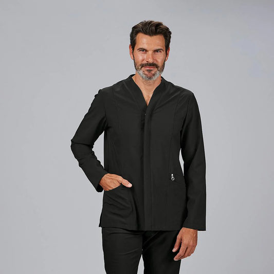 600107-001 - BLUSA HOMBRE ABIERTA M/L NILO NEGRO