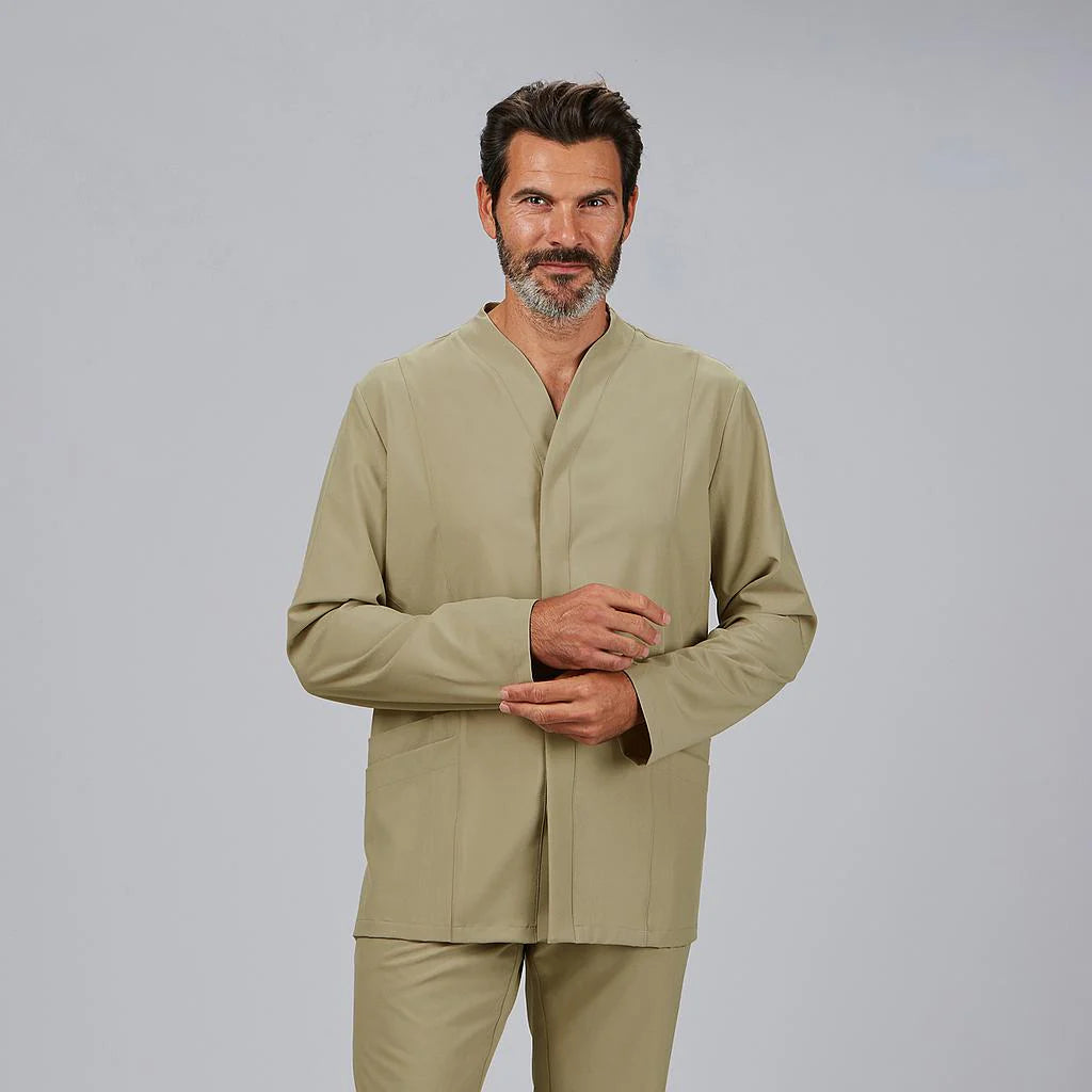 600107-142 - BLUSA HOMBRE ABIERTA M/L NILO ARENA